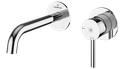Wastafelkraan - inbouw - chroom - 190mm uitloop - coldstart