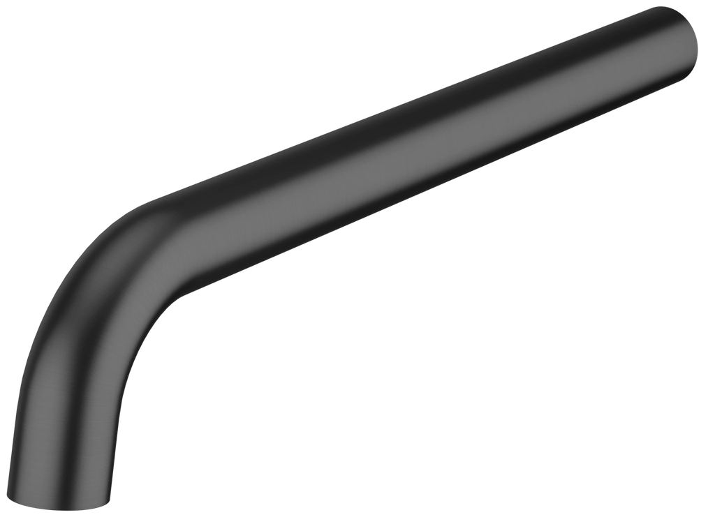 Uitloop tbv inbouw wastafelkraan - RVS - gunmetal - 240 mm
