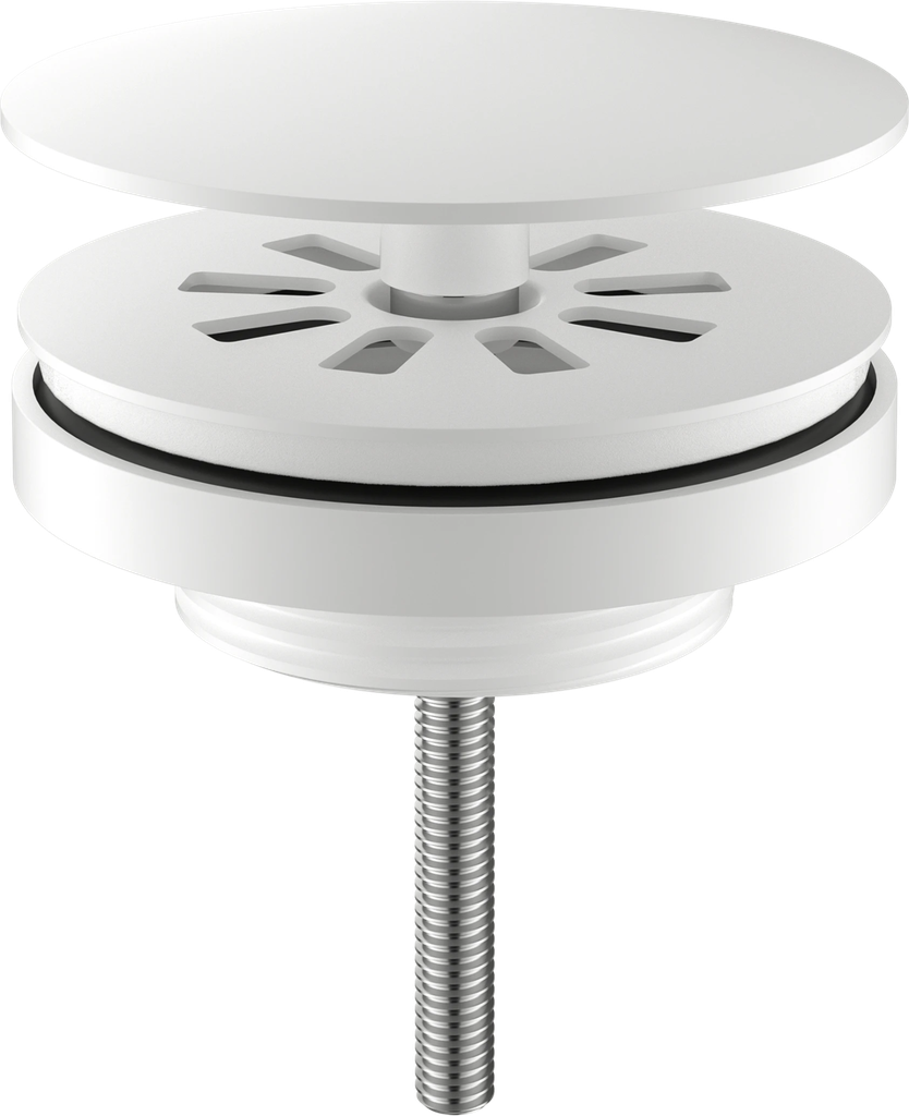 Fonteinafvoerplug - RVS - 5/4 - wit