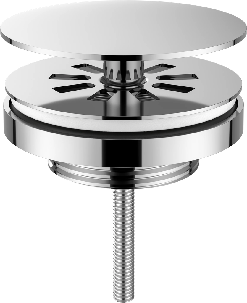 Fonteinafvoerplug - RVS - 5/4 - chroom