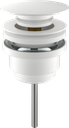 Wastafelafvoerplug - RVS - clickwaste zonder overloop - 5/4" - wit