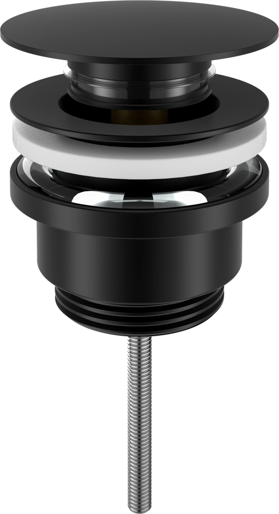 Wastafelafvoerplug  - clickwaste zonder overloop - zwart -  5/4"