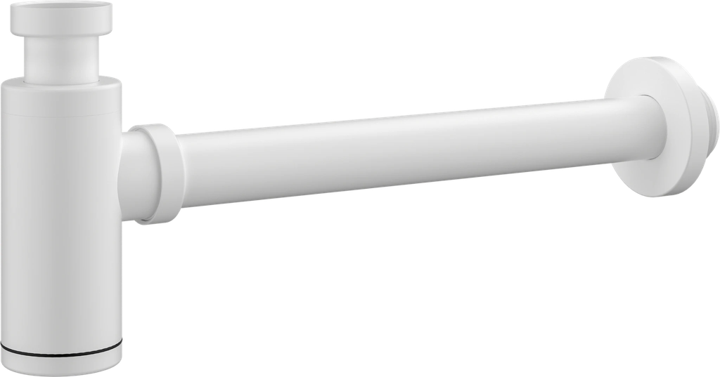 Bekersifon - RVS - wit - 5/4" x 32 mm - Ø51 mm