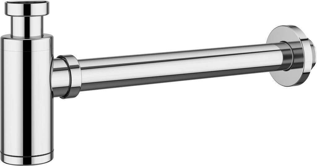 Bekersifon - RVS - chroom - 5/4" x 32 mm - Ø51 mm