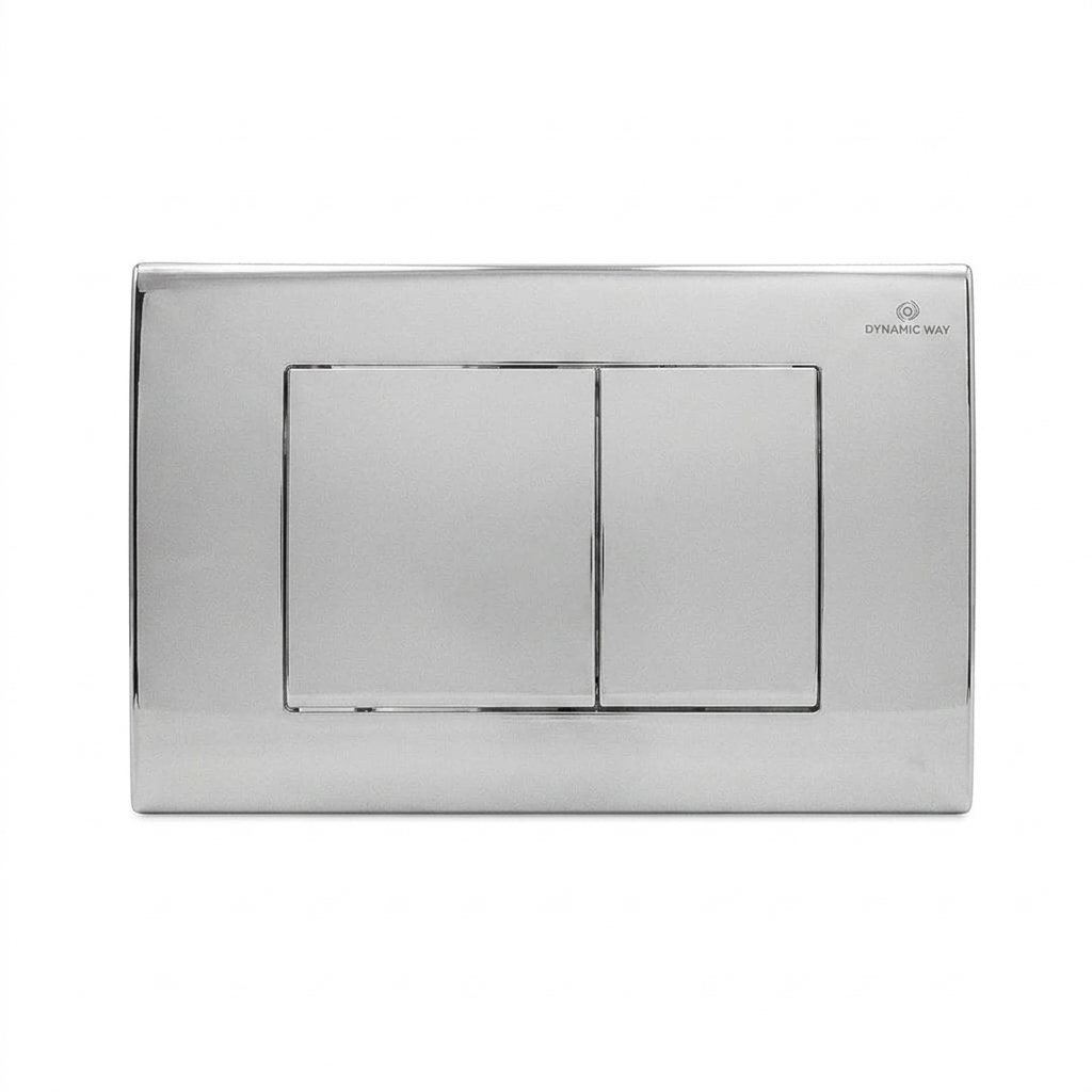 Bedieningspaneel toilet - square - chroom glans