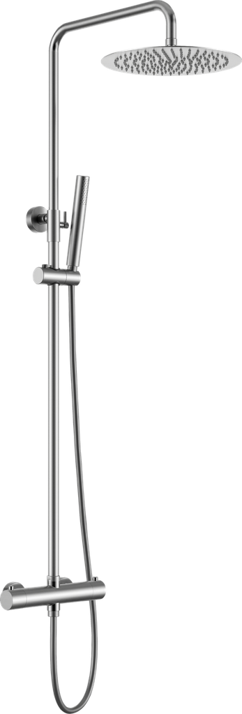Regendoucheset - cooltouch - geborsteld RVS - 25cm