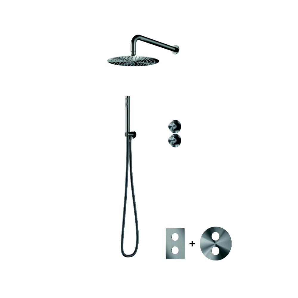 Douchesysteem - inbouw - staaf handdouche - gunmetal