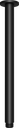 Plafondbeugel tbv douchekop - zwart - 30 cm