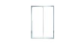 Douchewand - schuifdeur - chroom - 195x117-119 cm