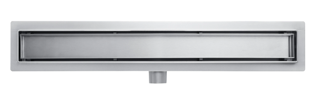 Douchegoot - geborsteld RVS - 70x7 cm - blind tegelrooster