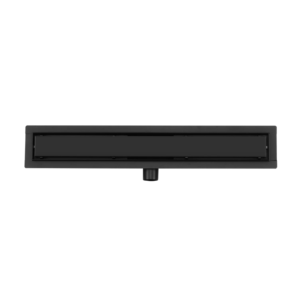 Douchegoot - zwart - 70x7 cm - blind tegelrooster