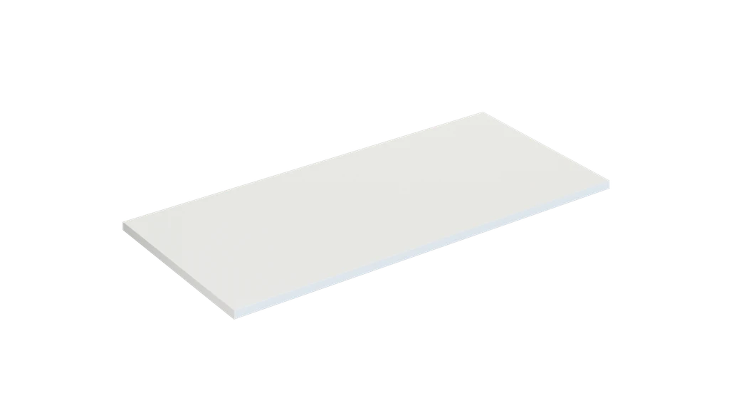 Wastafelblad - hoogglans wit (600 cm)