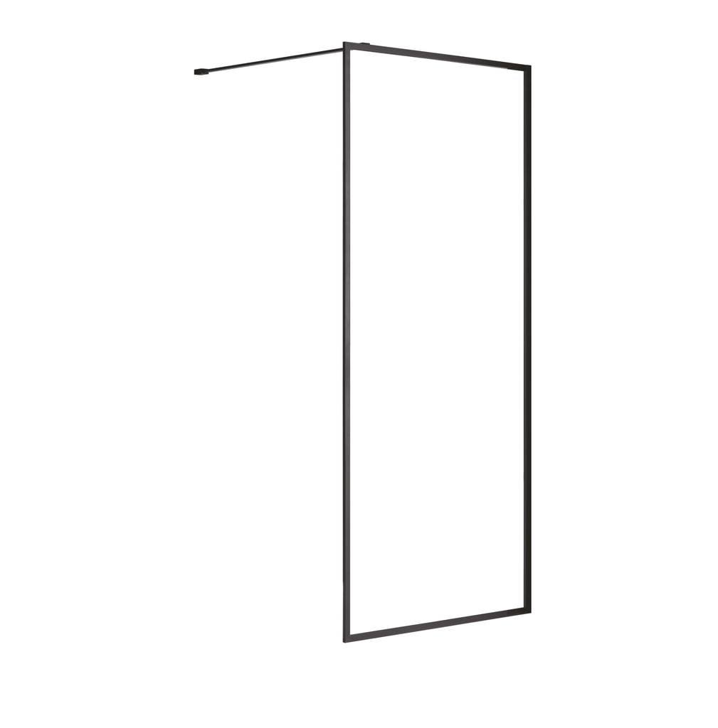 Douchewand The Frame - zwart - incl. stabilisatiesteun (200x78-80 cm)